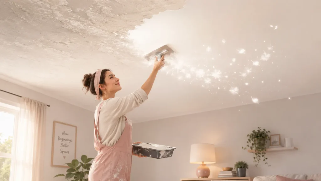 How Much to Remove Popcorn Ceiling and Paint